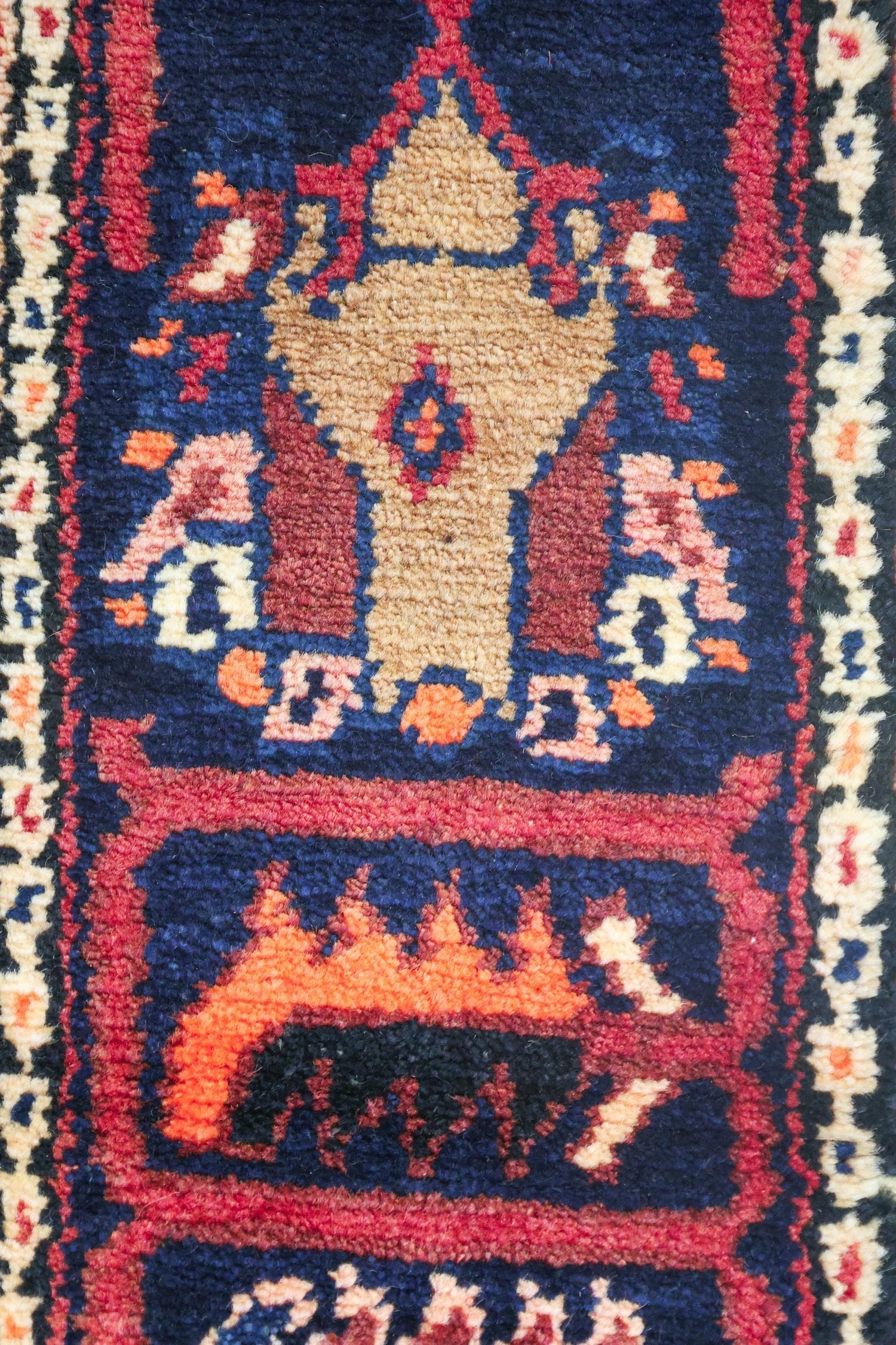 Vintage Nahavand Handwoven Tribal Rug, J75036