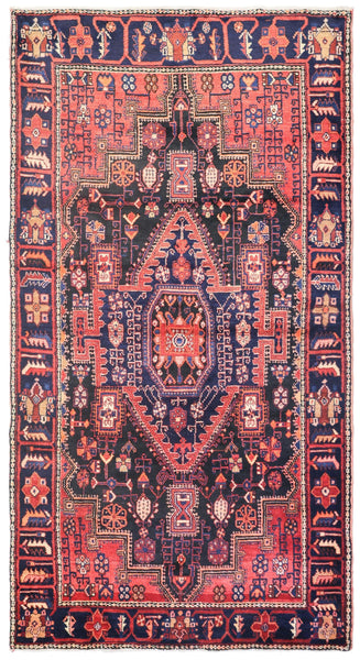 Vintage Nahavand Handwoven Tribal Rug