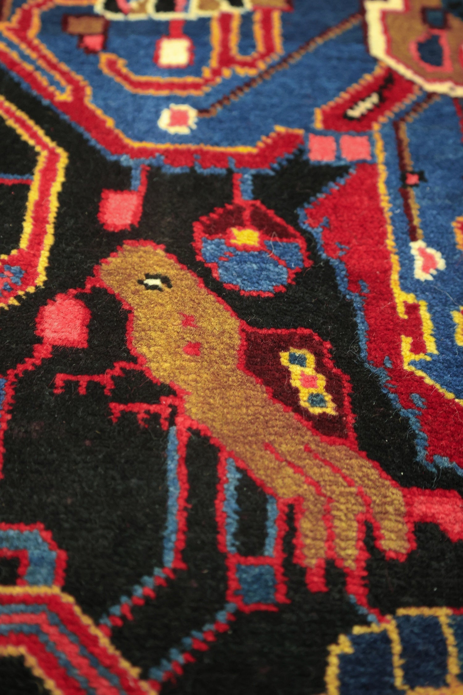 Vintage Nahavand Handwoven Tribal Rug, J75075