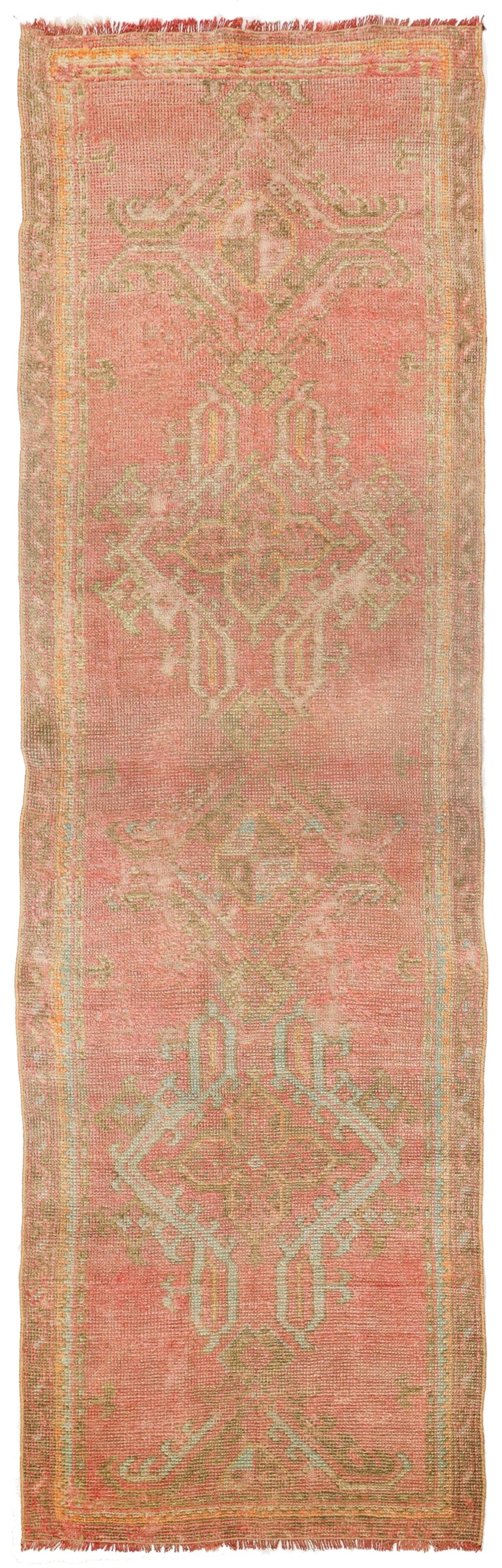 Vintage Oushak Handwoven Tribal Rug