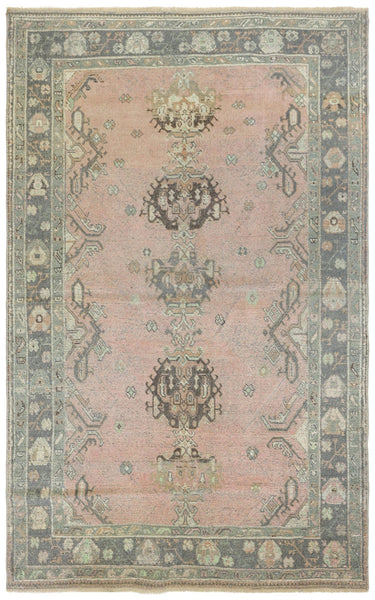 Vintage Oushak Handwoven Tribal Rug