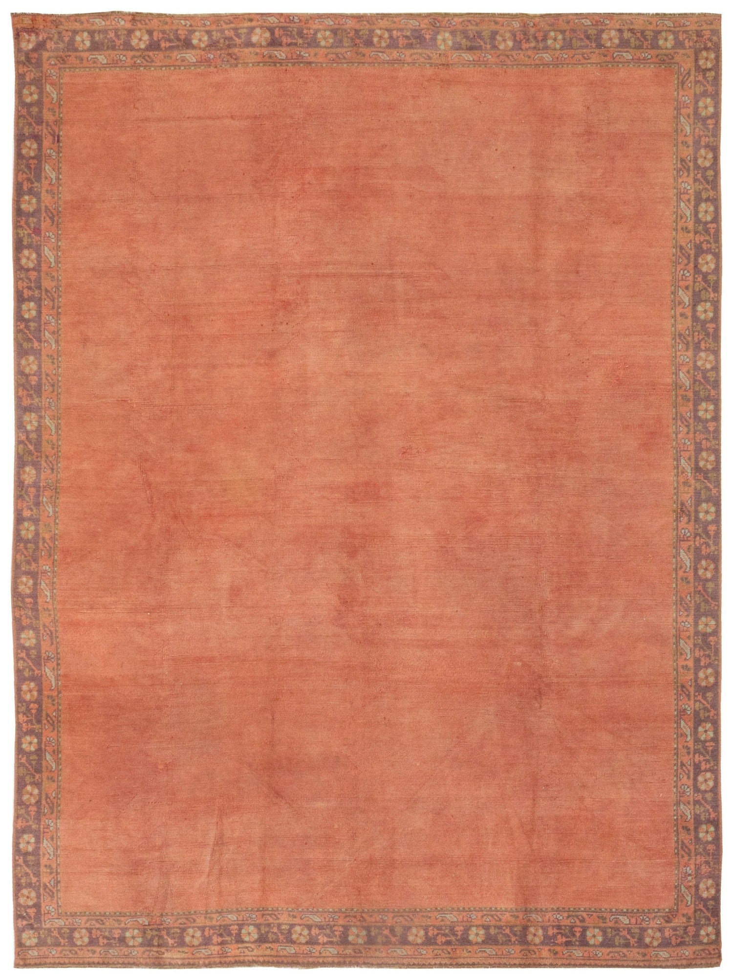 Vintage Oushak Handwoven Tribal Rug