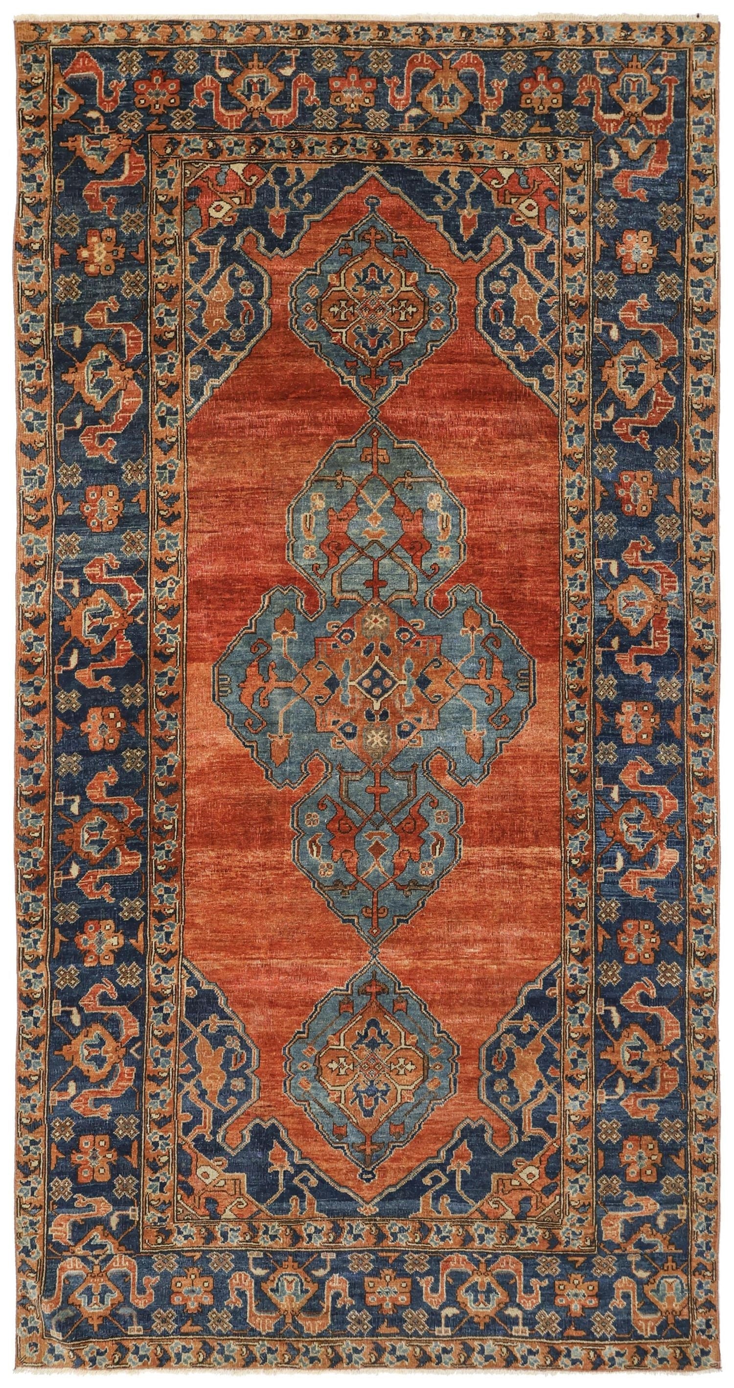 Vintage Oushak Handwoven Tribal Rug