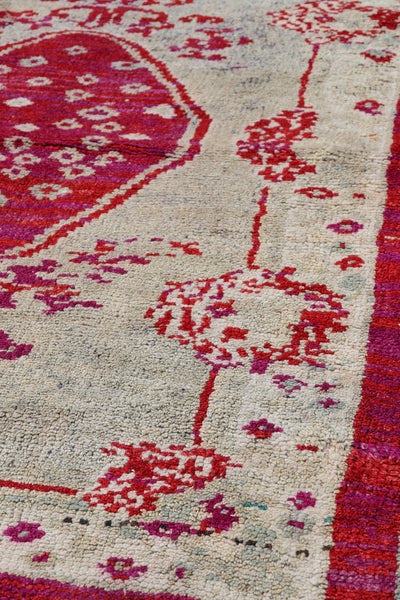 Vintage Oushak Handwoven Tribal Rug, J77821