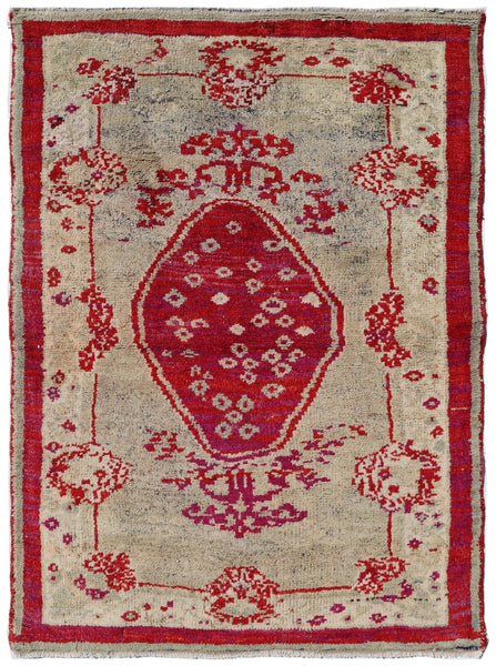 Vintage Oushak Handwoven Tribal Rug