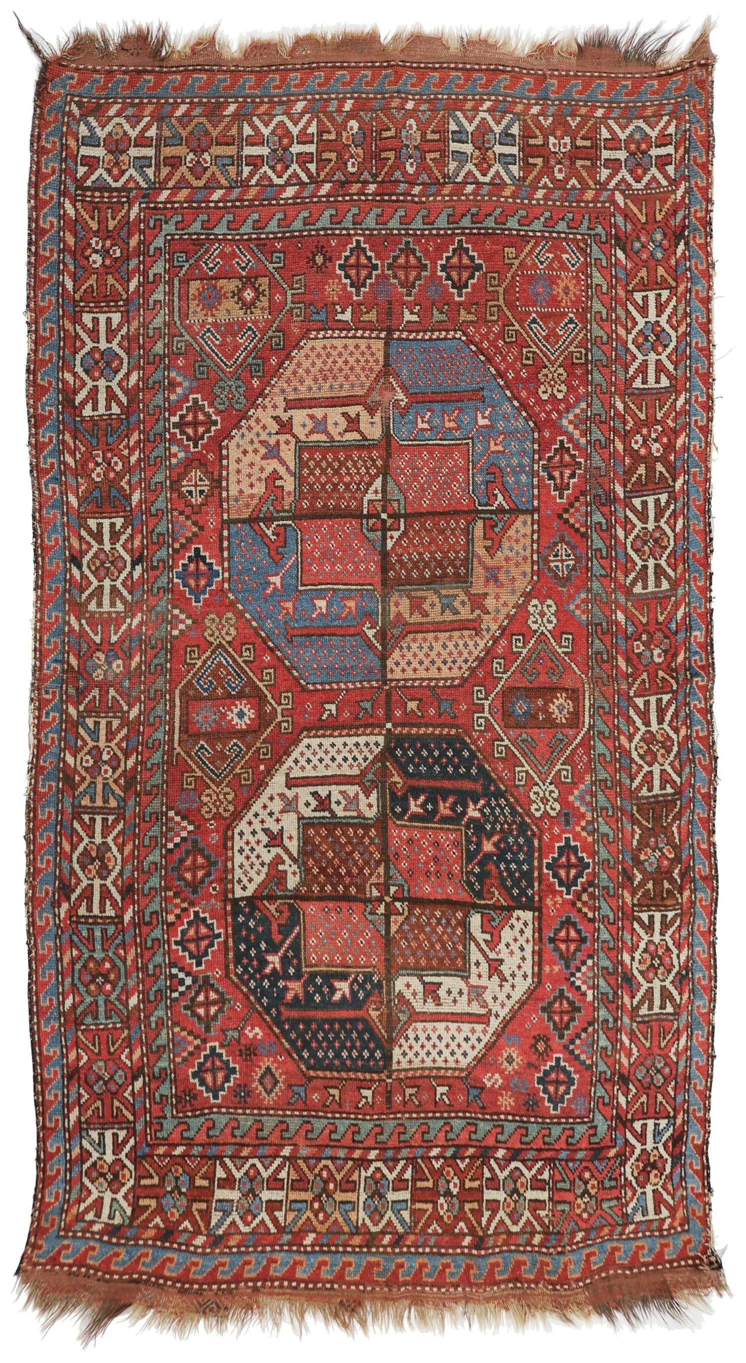 Antique Quchan Kurd Handwoven Tribal Rug