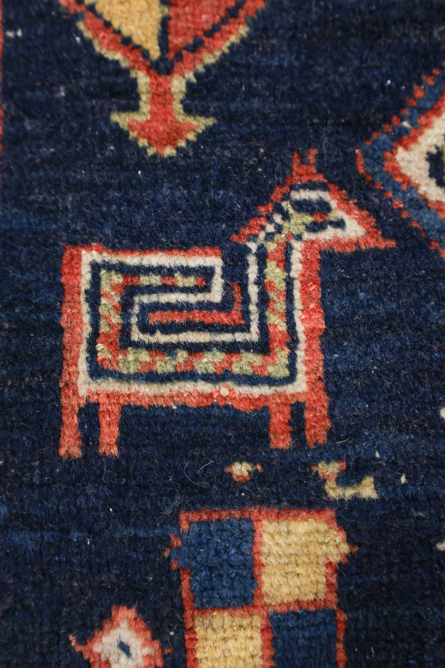 Antique Russian Shirvan Handwoven Tribal Rug, J76417