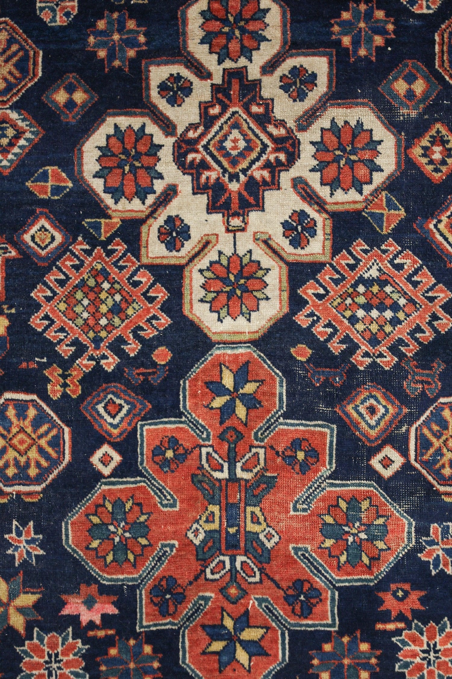 Antique Russian Shirvan Handwoven Tribal Rug, J76417