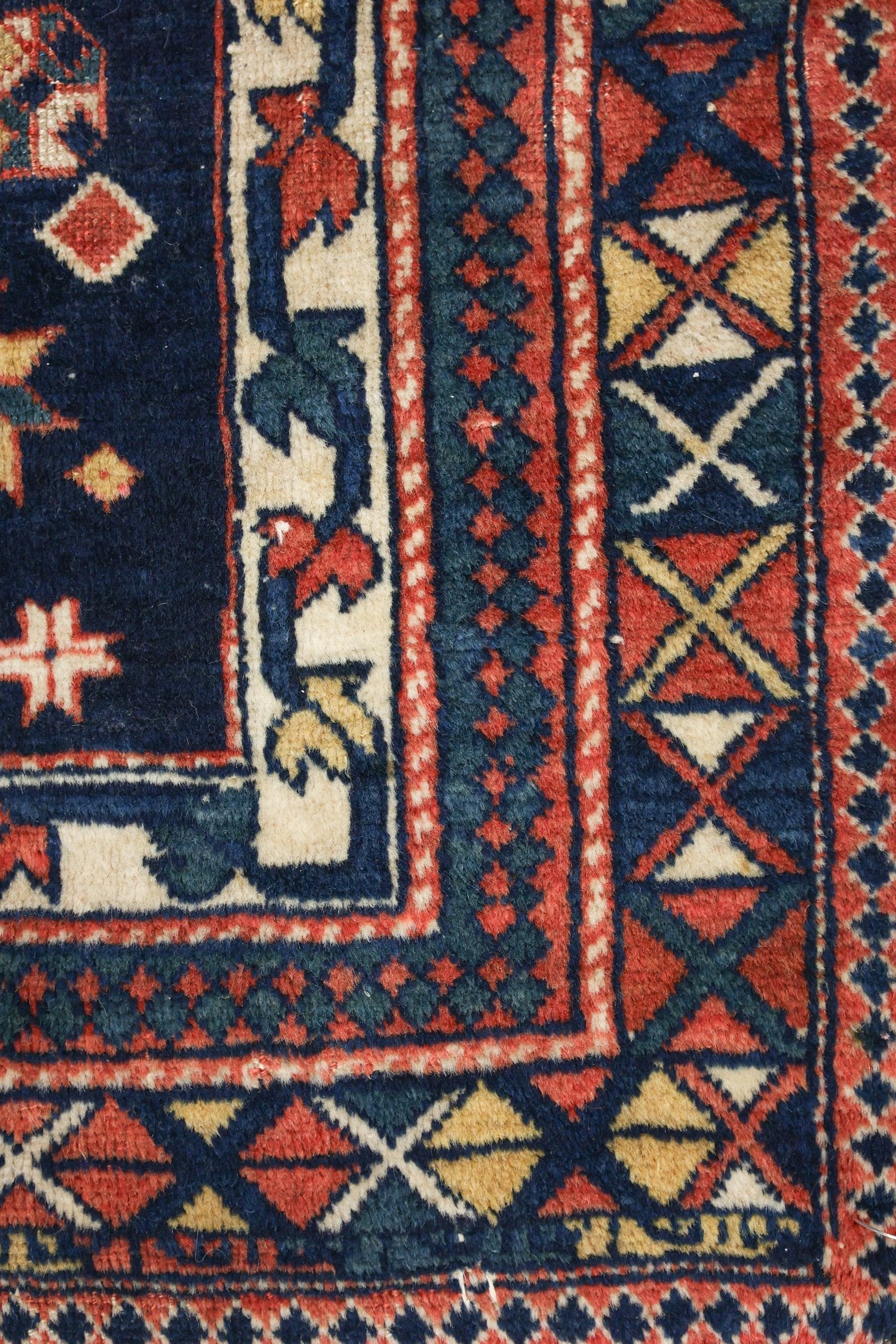 Antique Russian Shirvan Handwoven Tribal Rug, J76417