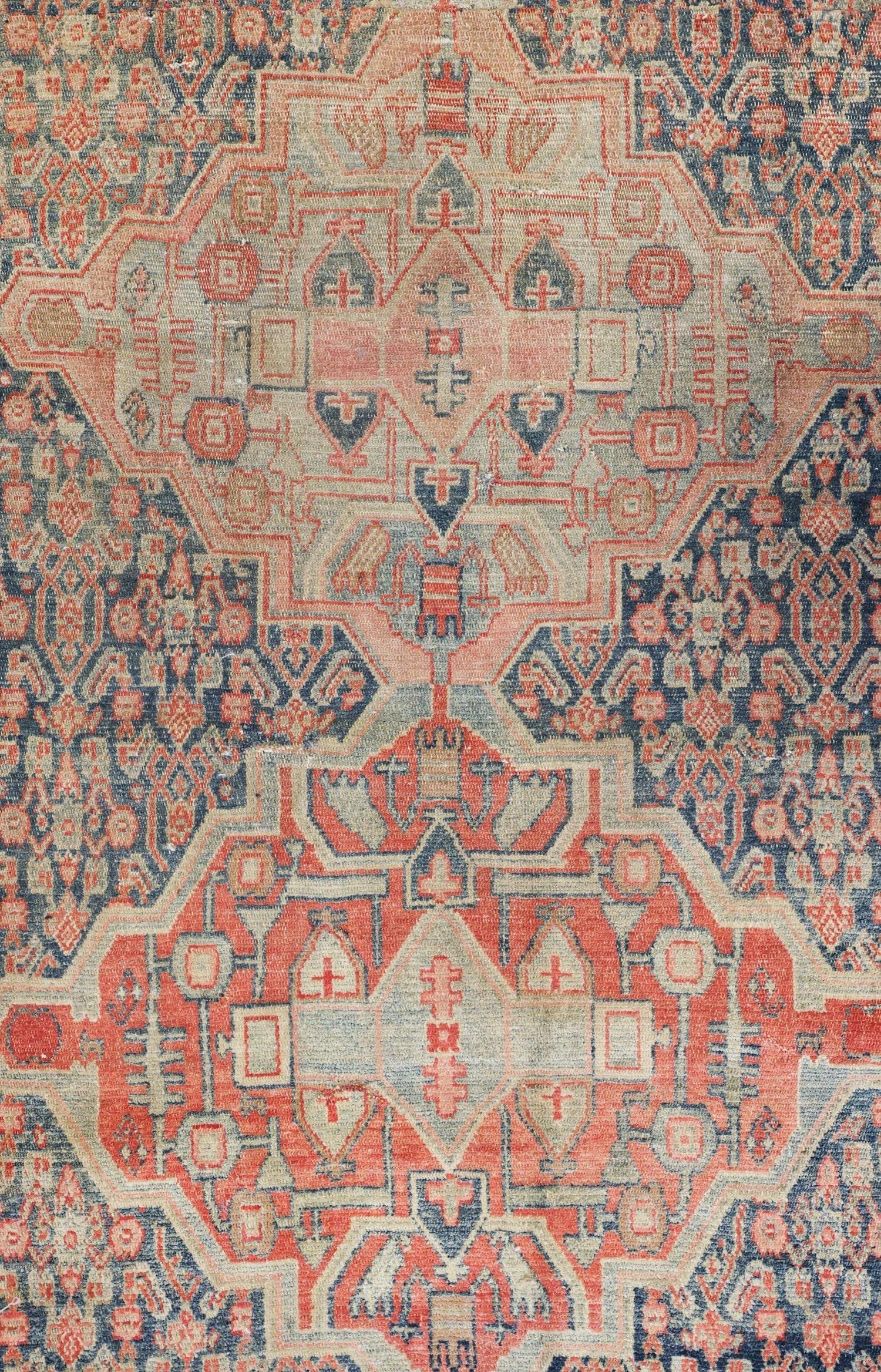 Vintage Senneh Handwoven Tribal Rug, J73837