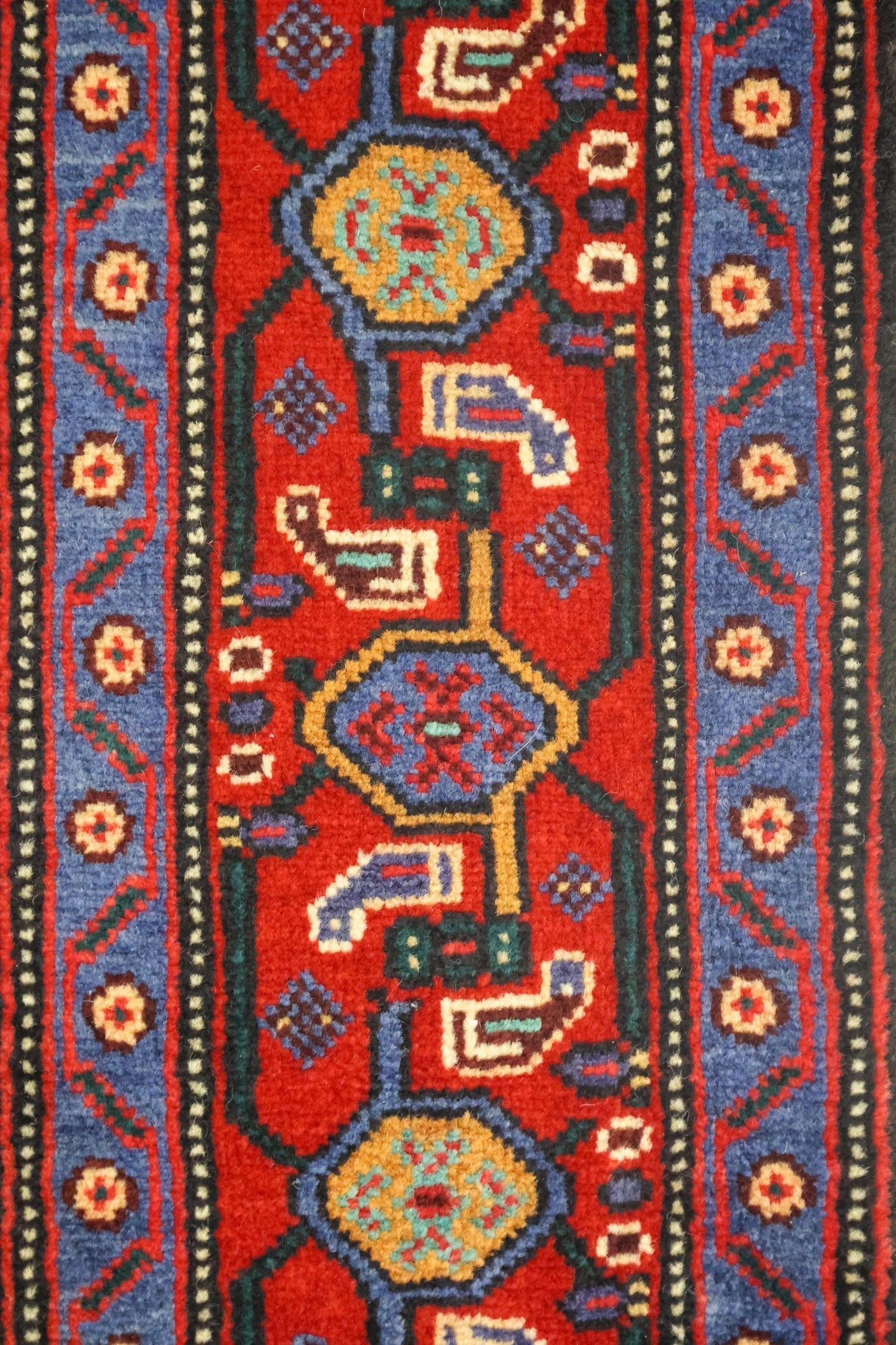 Vintage Senneh Handwoven Tribal Rug, J75064