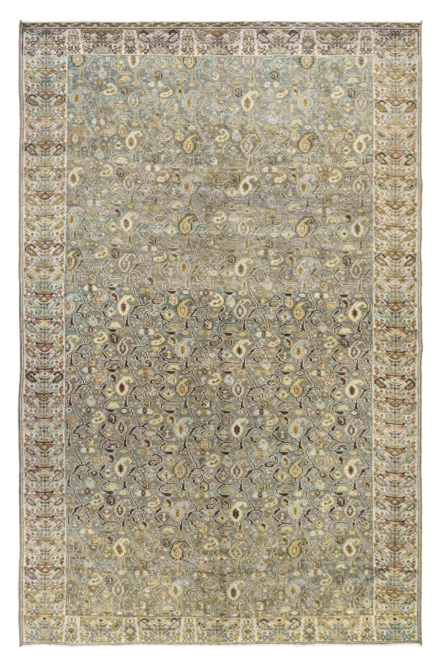Vintage Senneh Handwoven Tribal Rug