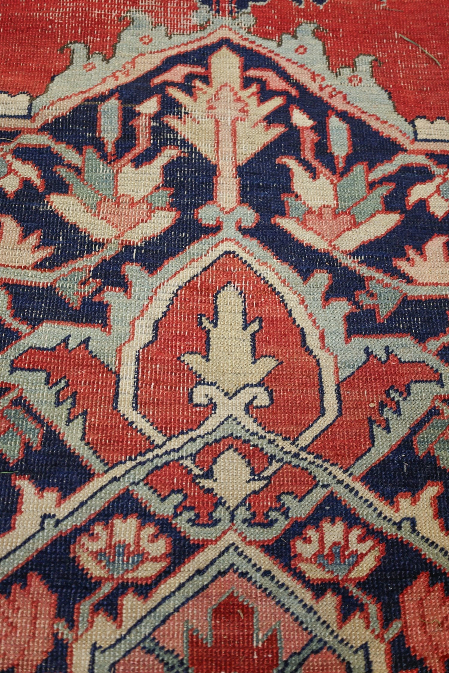 Antique Serapi Handwoven Tribal Rug, J75381