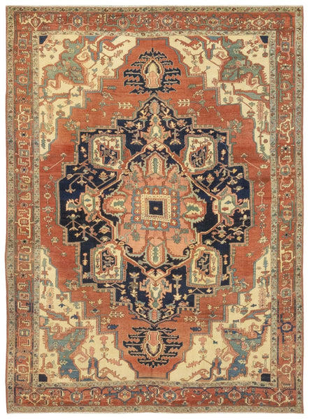 Antique Serapi Handwoven Tribal Rug