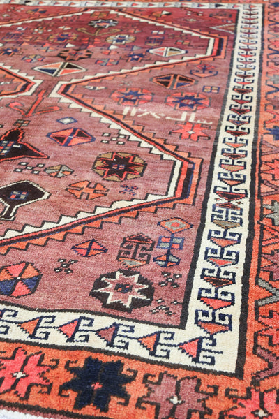 Vintage Shiraz Handwoven Tribal Rug, J75050