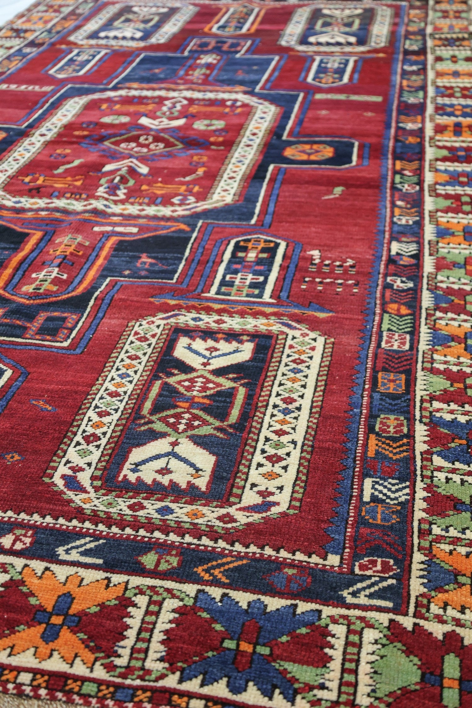 Vintage Shirvan Handwoven Tribal Rug, J75081