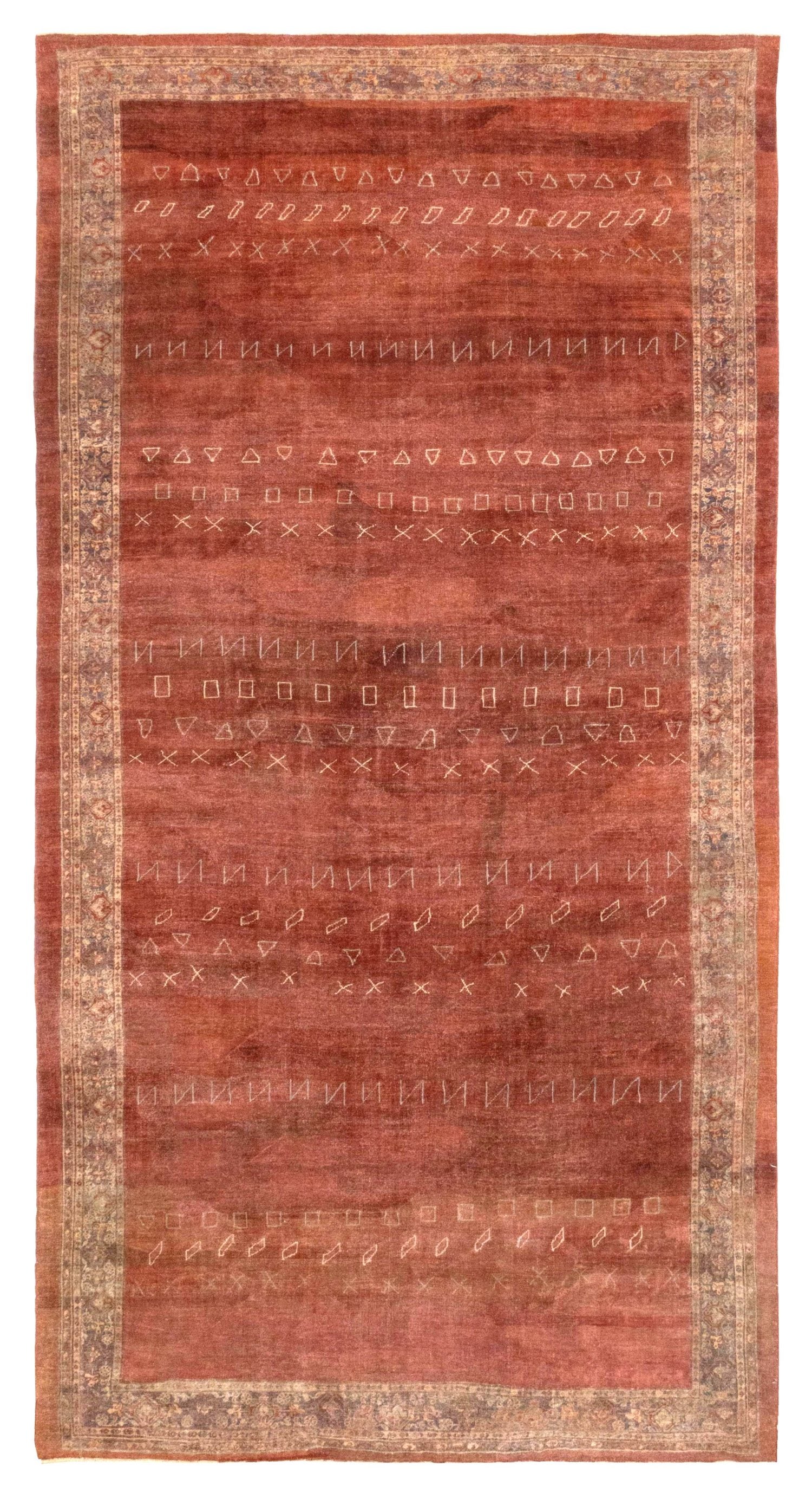 Vintage Sultanabad Handwoven Tribal Rug