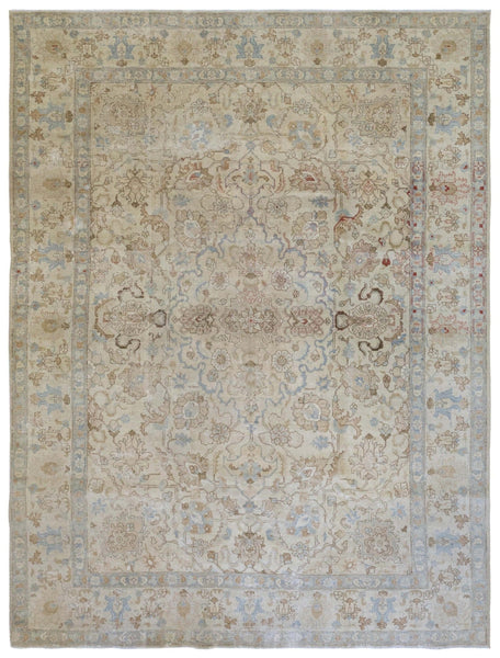 Vintage Tabriz Handwoven Tribal Rug