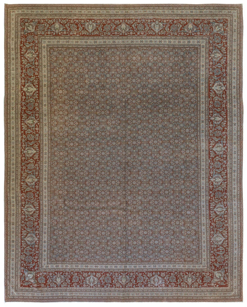 Vintage Tabriz Handwoven Tribal Rug