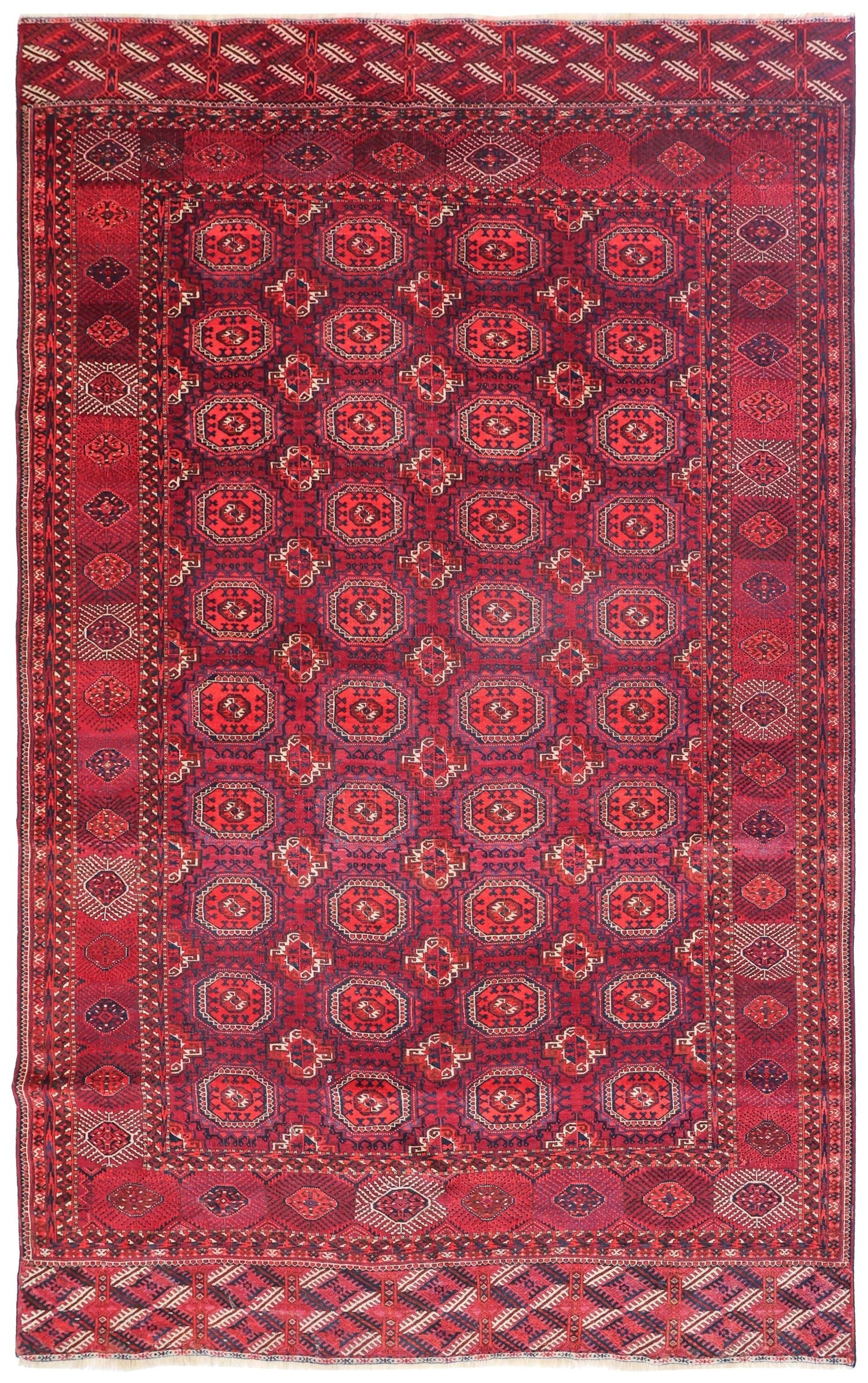 Antique Tekke Handwoven Tribal Rug