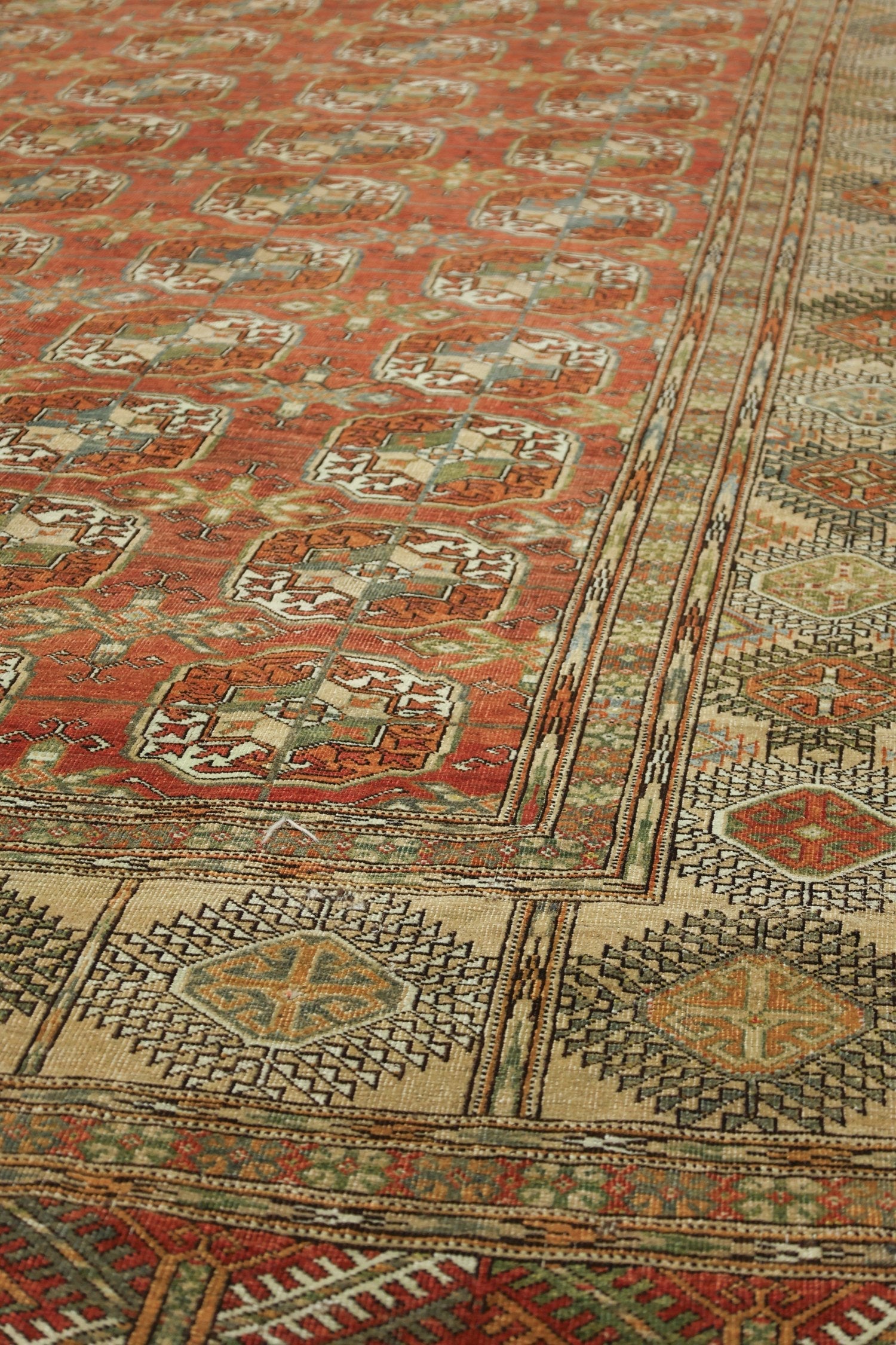 Vintage Tekke Handwoven Tribal Rug, J76601