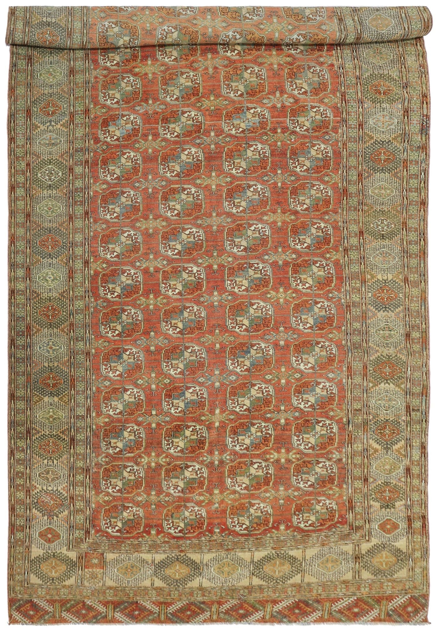 Vintage Tekke Handwoven Tribal Rug