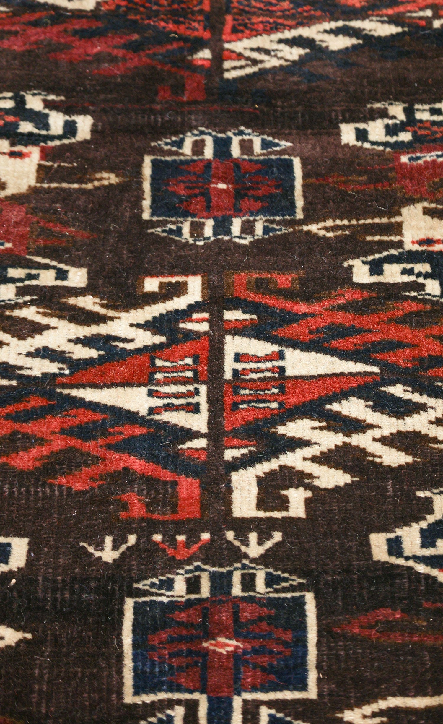 Antique Turkmen Handwoven Tribal Rug, J76461