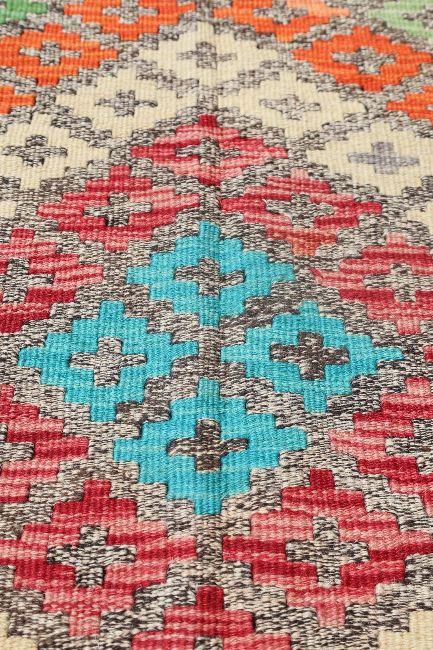 Uzbek Kilim Handwoven Tribal Rug, J72874