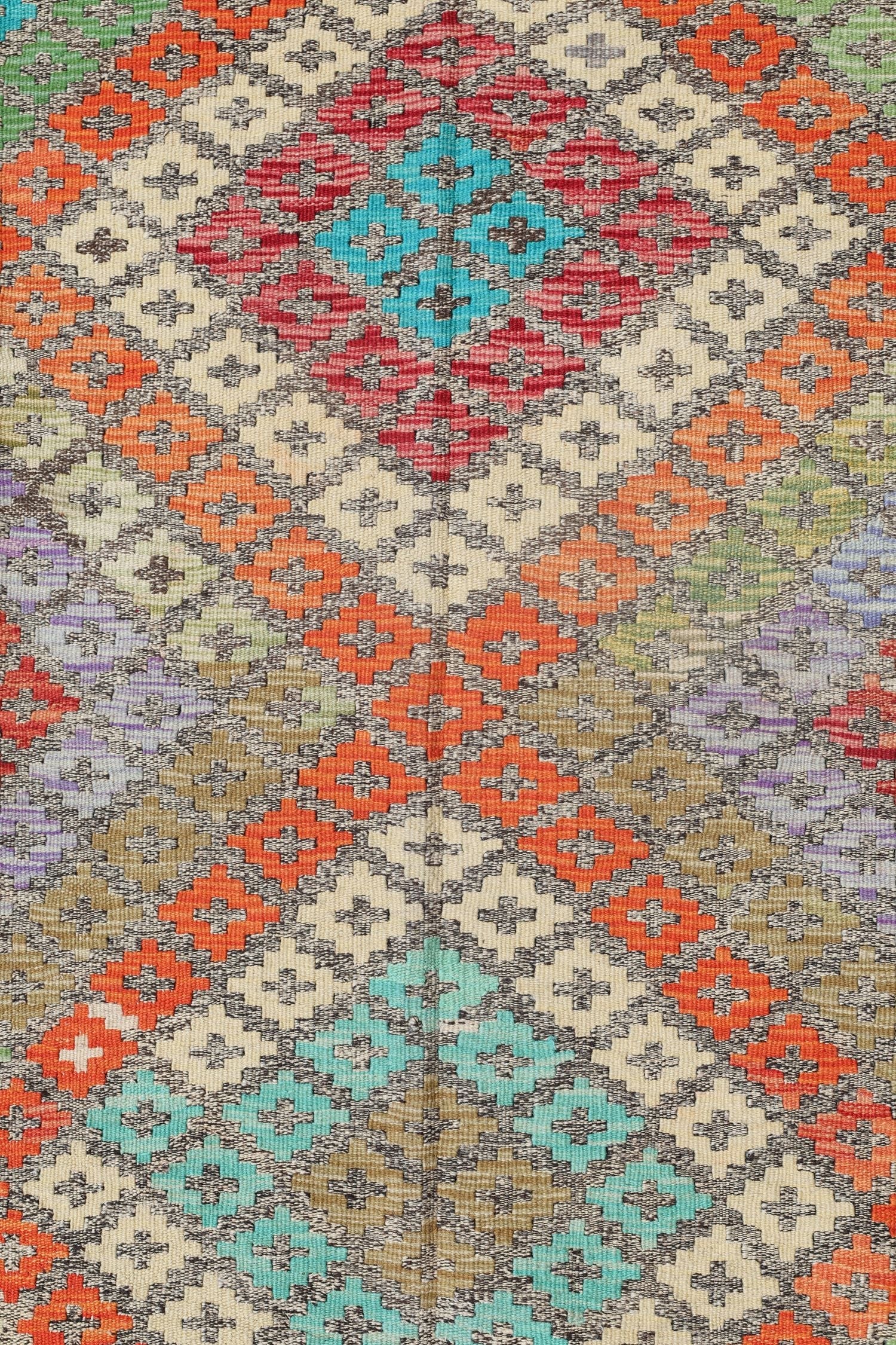 Uzbek Kilim Handwoven Tribal Rug, J72874