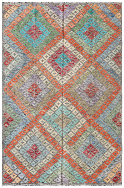 Uzbek Kilim Handwoven Tribal Rug