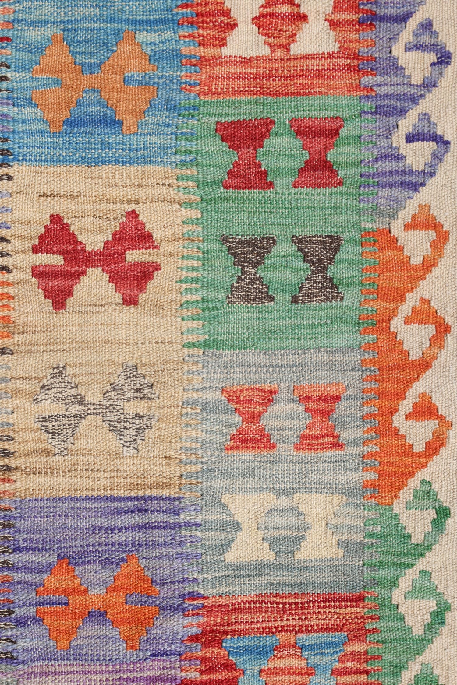 Uzbek Kilim Handwoven Tribal Rug, J72875