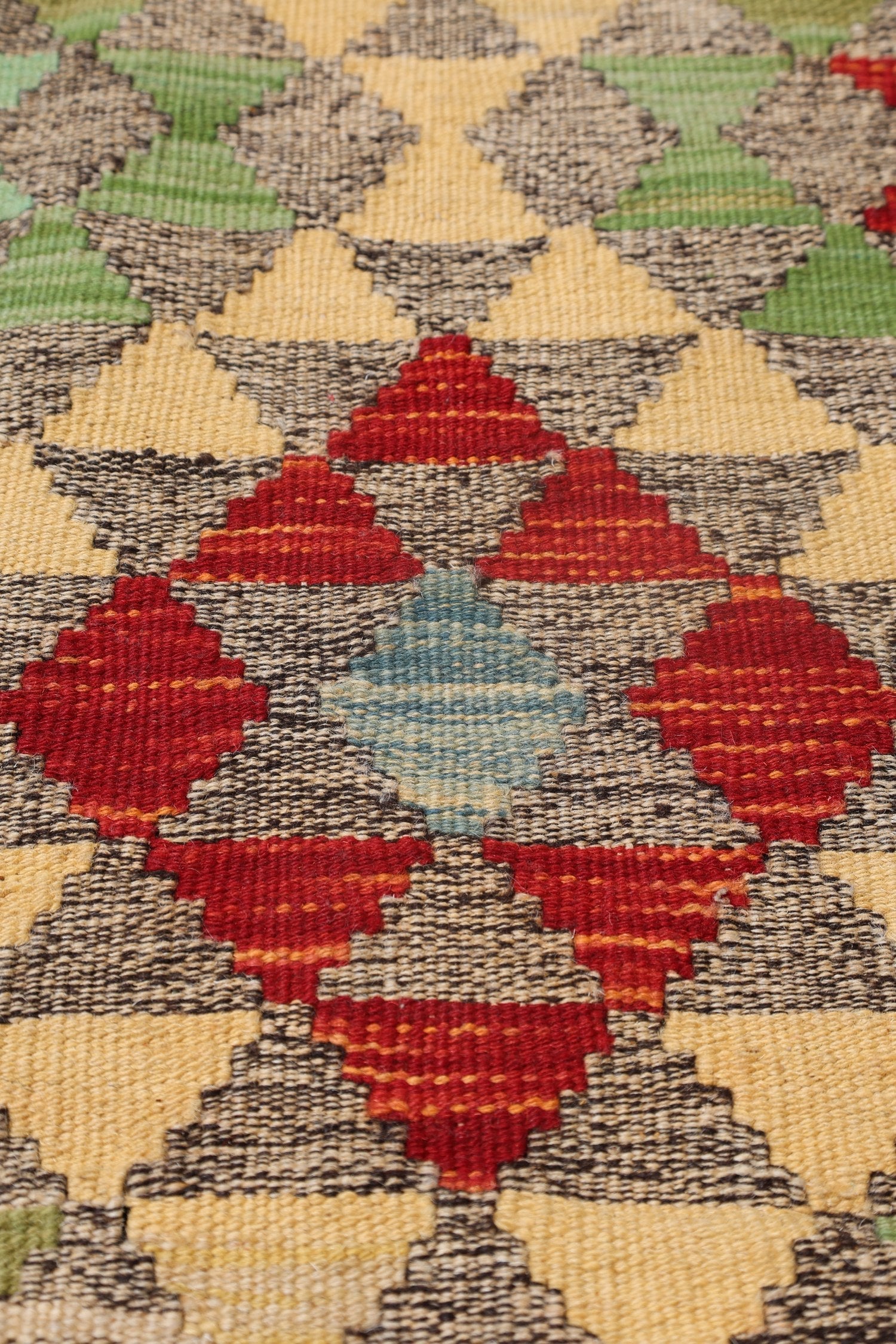 Uzbek Kilim Handwoven Tribal Rug, J72876