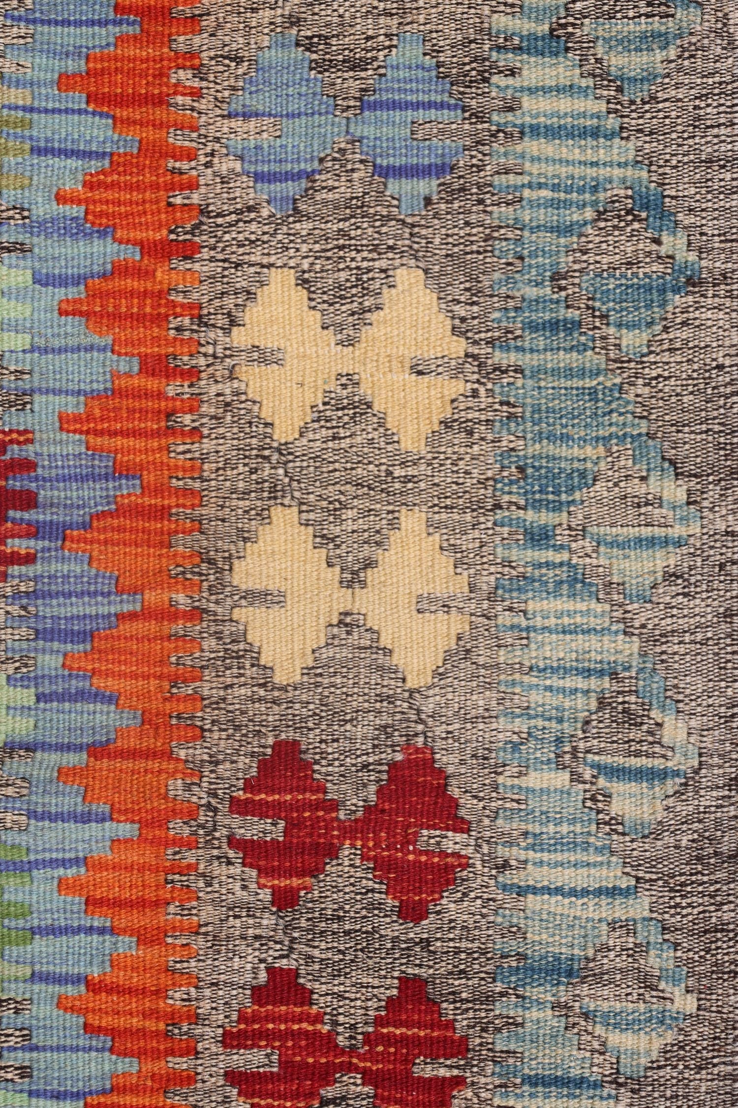 Uzbek Kilim Handwoven Tribal Rug, J72876