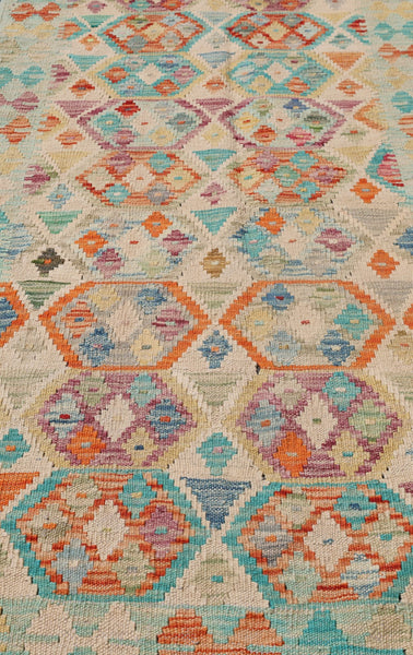 Uzbek Kilim Handwoven Tribal Rug, J72877