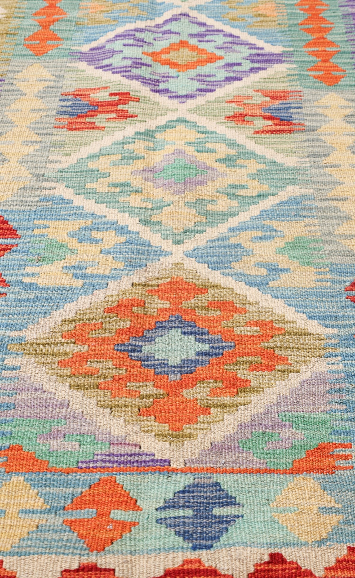 Uzbek Kilim Handwoven Tribal Rug, J72878