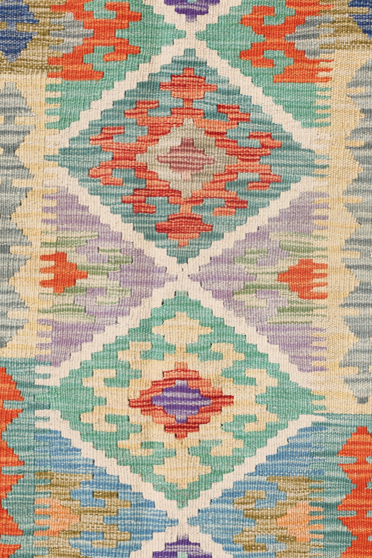 Uzbek Kilim Handwoven Tribal Rug, J72878