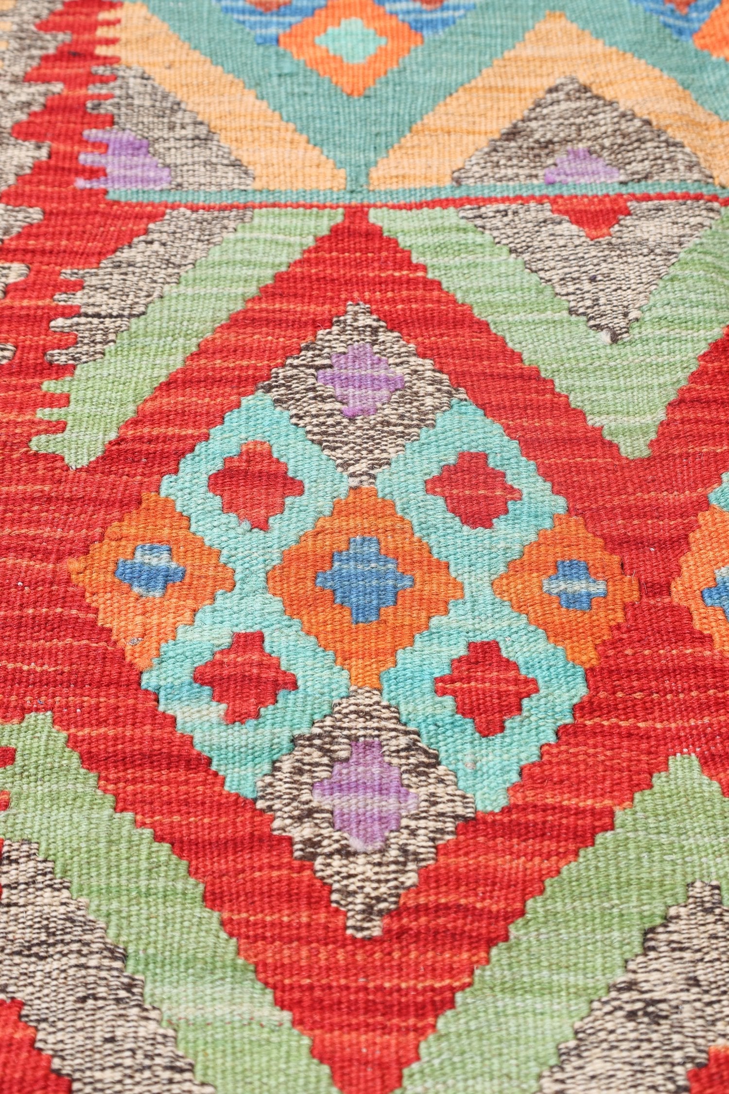 Uzbek Kilim Handwoven Tribal Rug, J72879