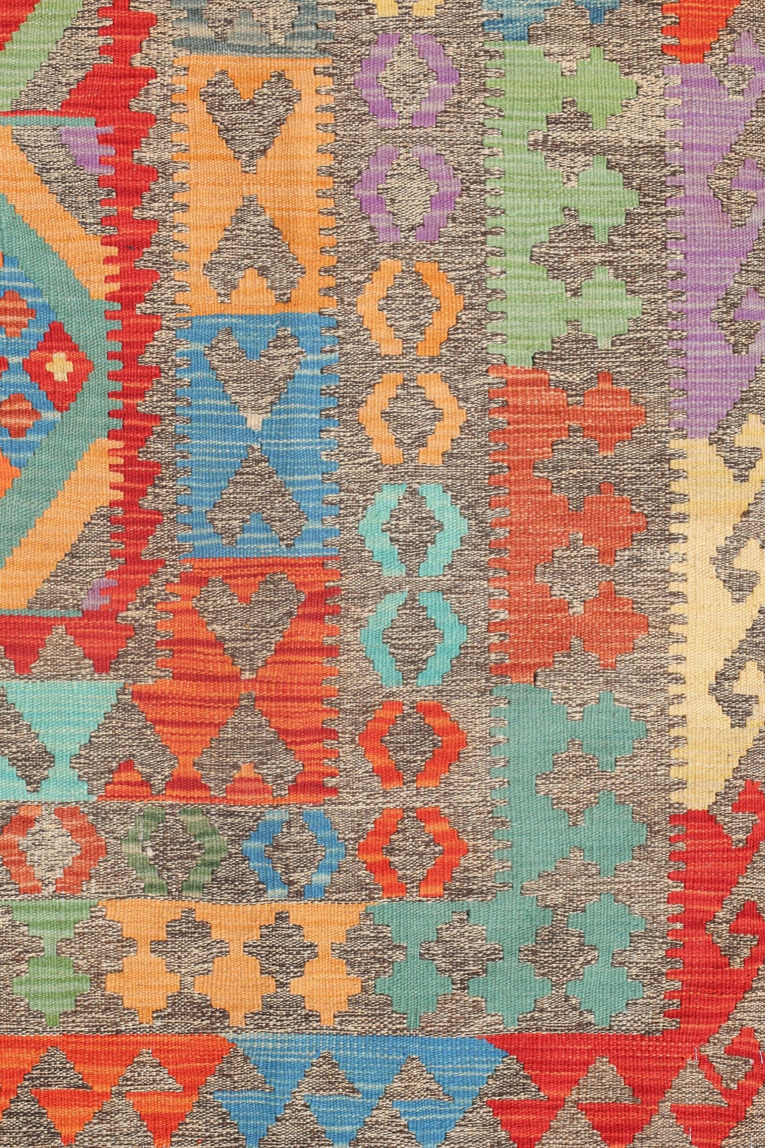 Uzbek Kilim Handwoven Tribal Rug, J72879