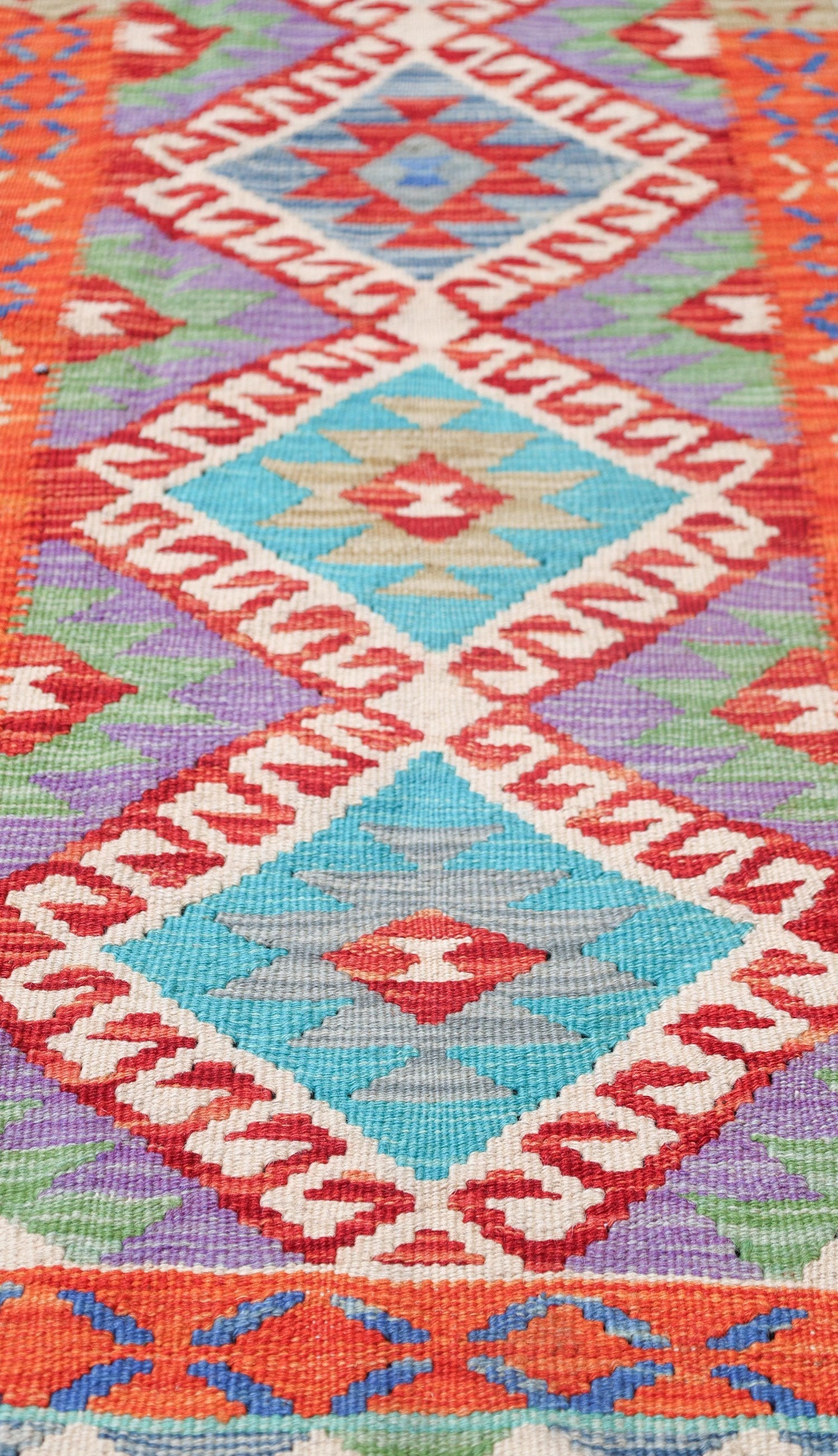 Uzbek Kilim Handwoven Tribal Rug, J72880