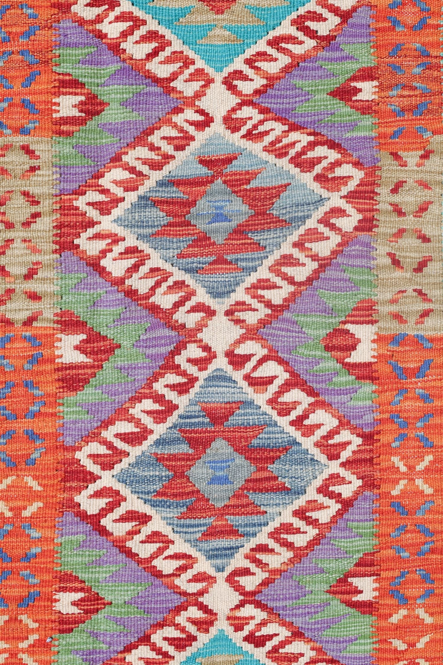 Uzbek Kilim Handwoven Tribal Rug, J72880