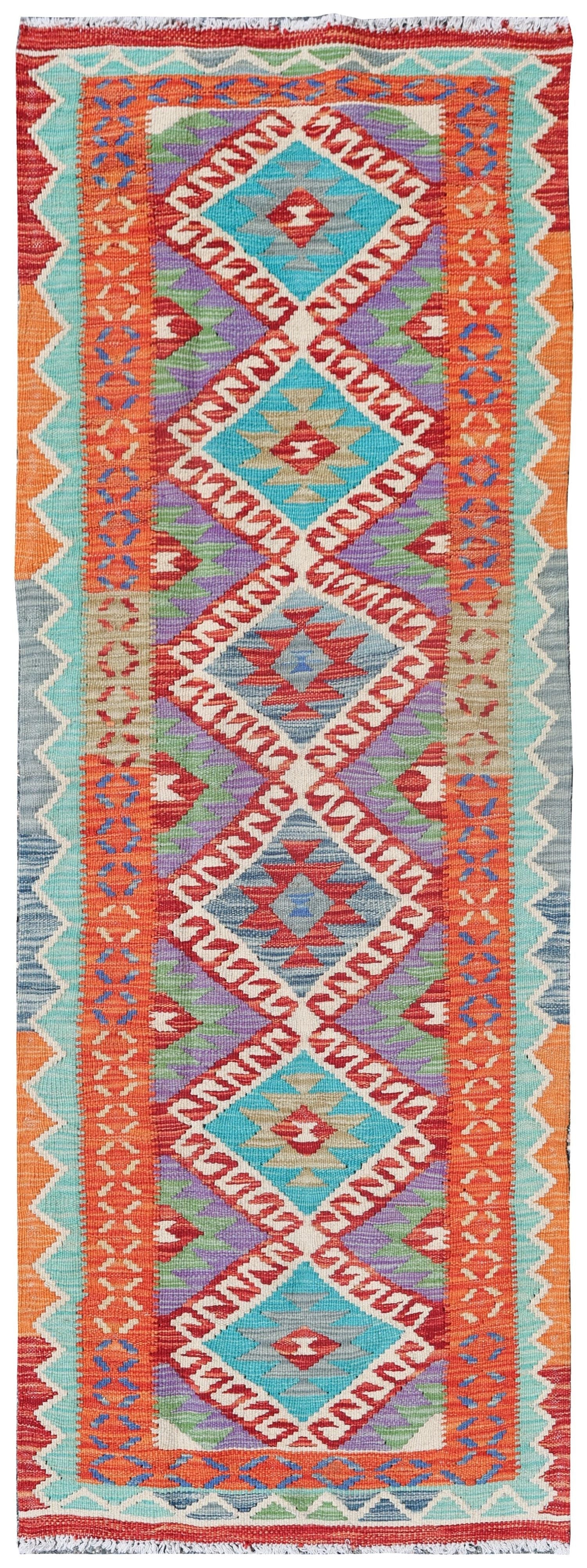 Uzbek Kilim Handwoven Tribal Rug