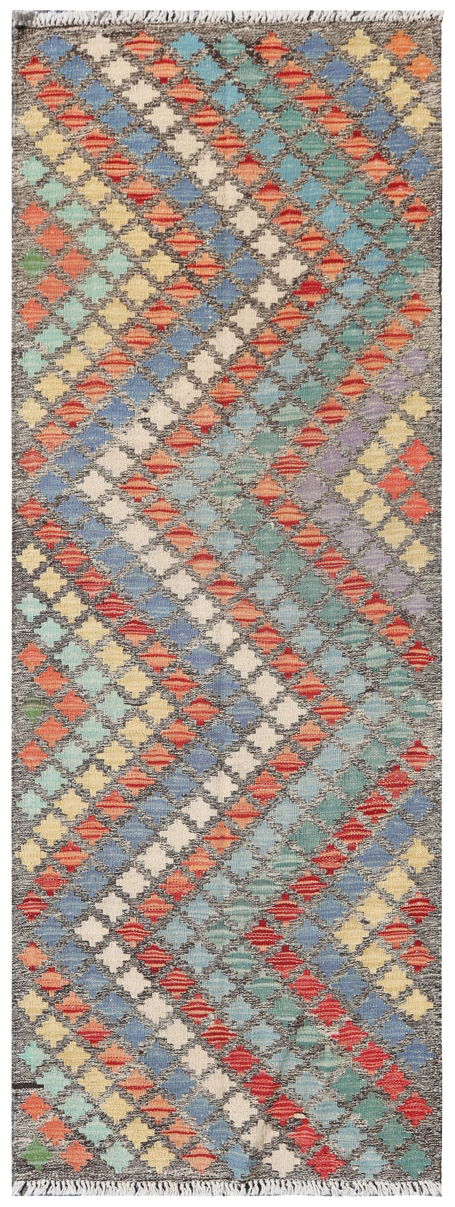 Uzbek Kilim Handwoven Tribal Rug