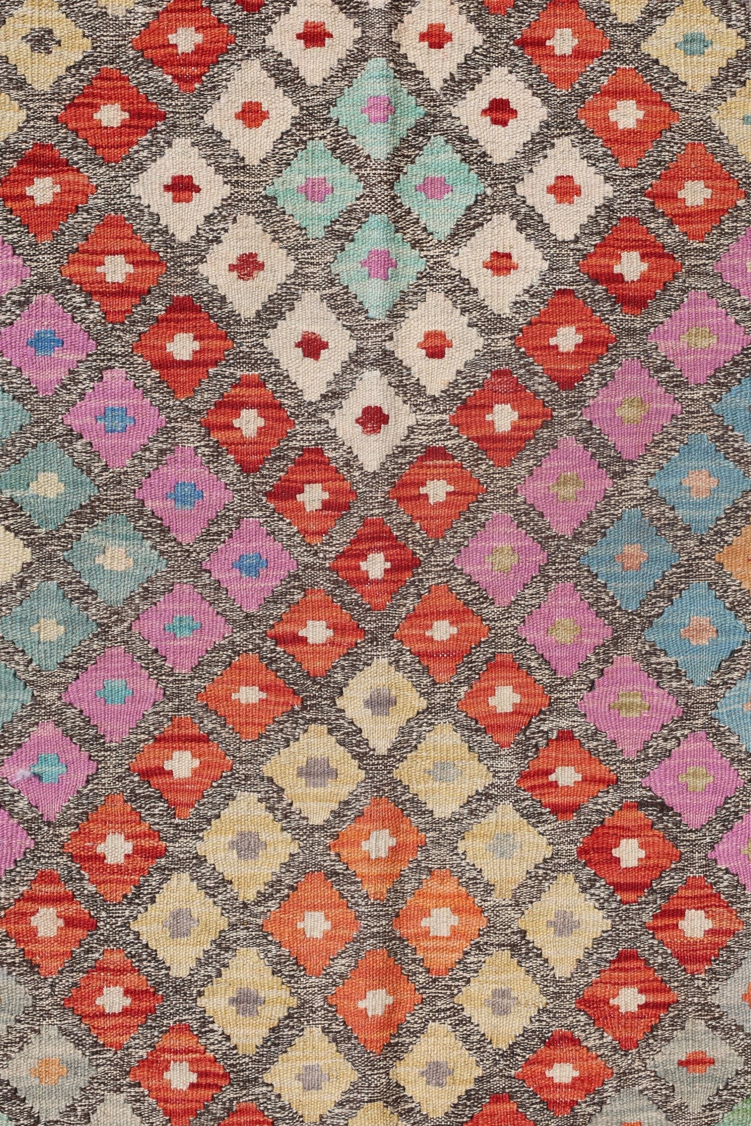 Uzbek Kilim Handwoven Tribal Rug, J72883