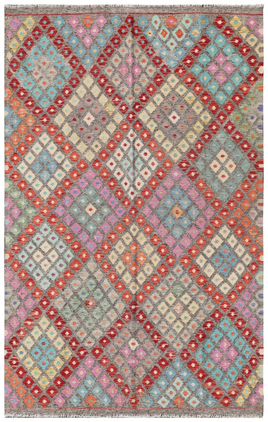 Uzbek Kilim Handwoven Tribal Rug