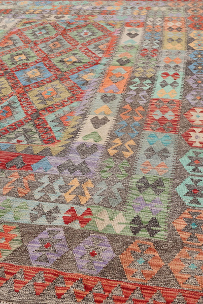 Uzbek Kilim Handwoven Tribal Rug, J72884