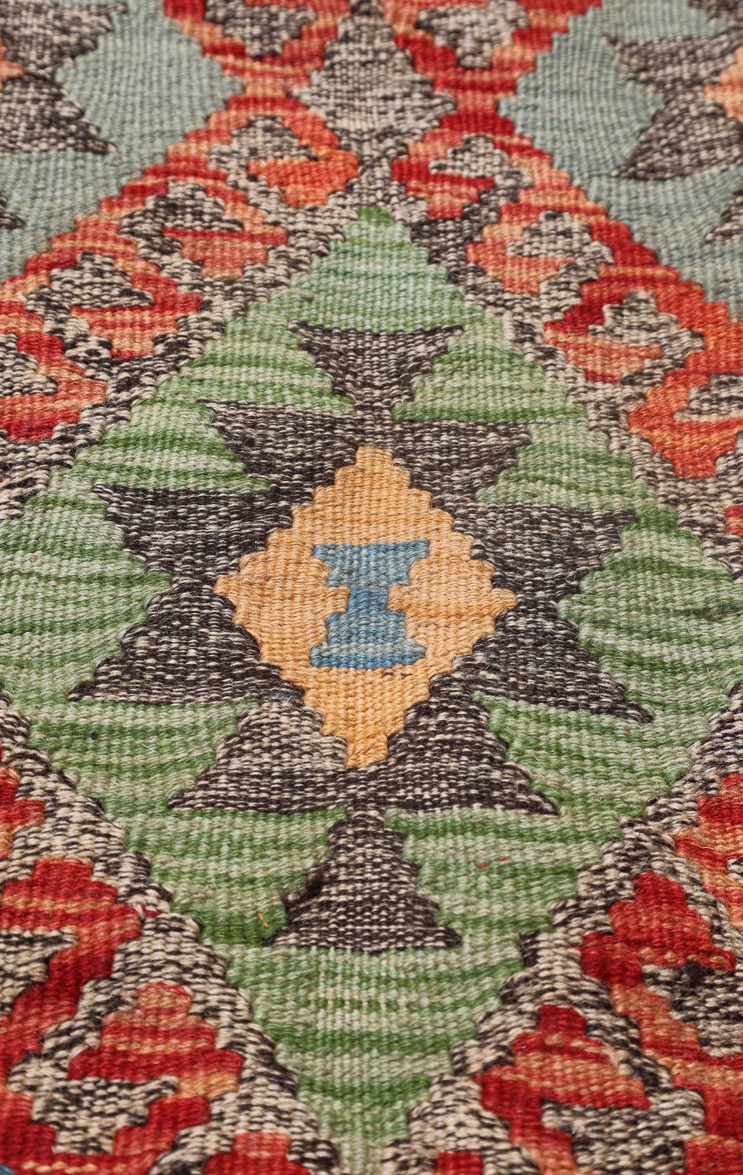 Uzbek Kilim Handwoven Tribal Rug, J72884