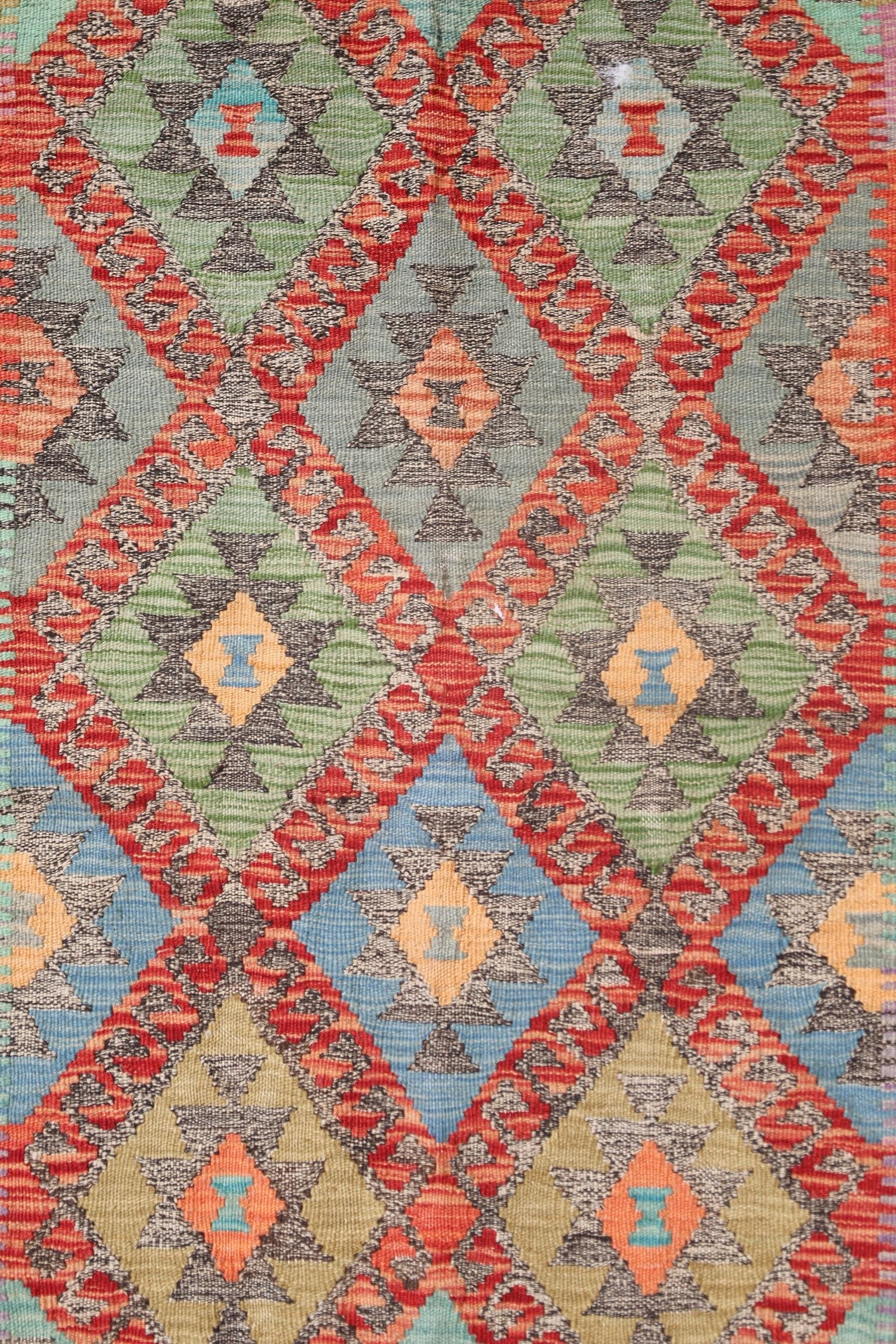 Uzbek Kilim Handwoven Tribal Rug, J72884