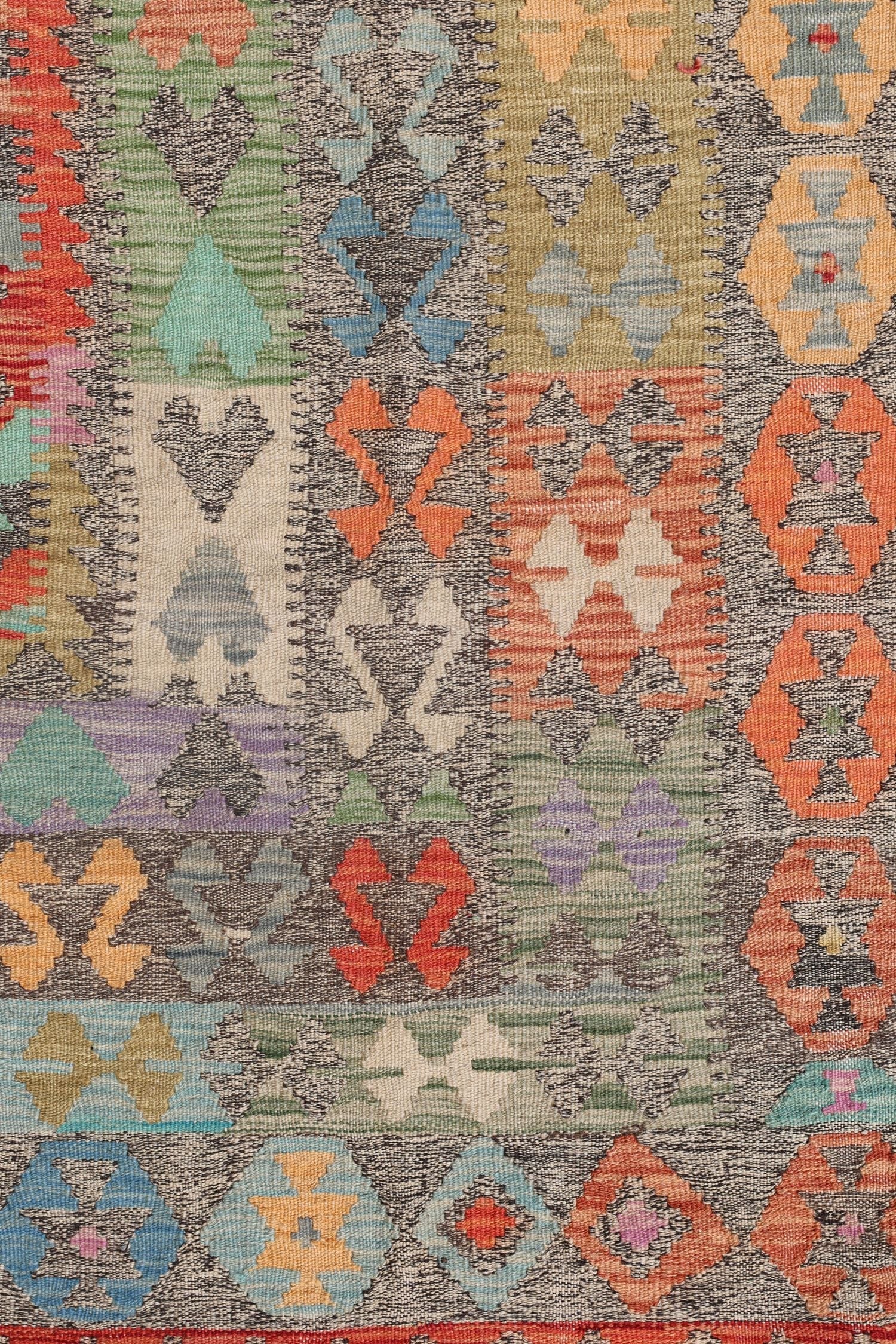 Uzbek Kilim Handwoven Tribal Rug, J72884