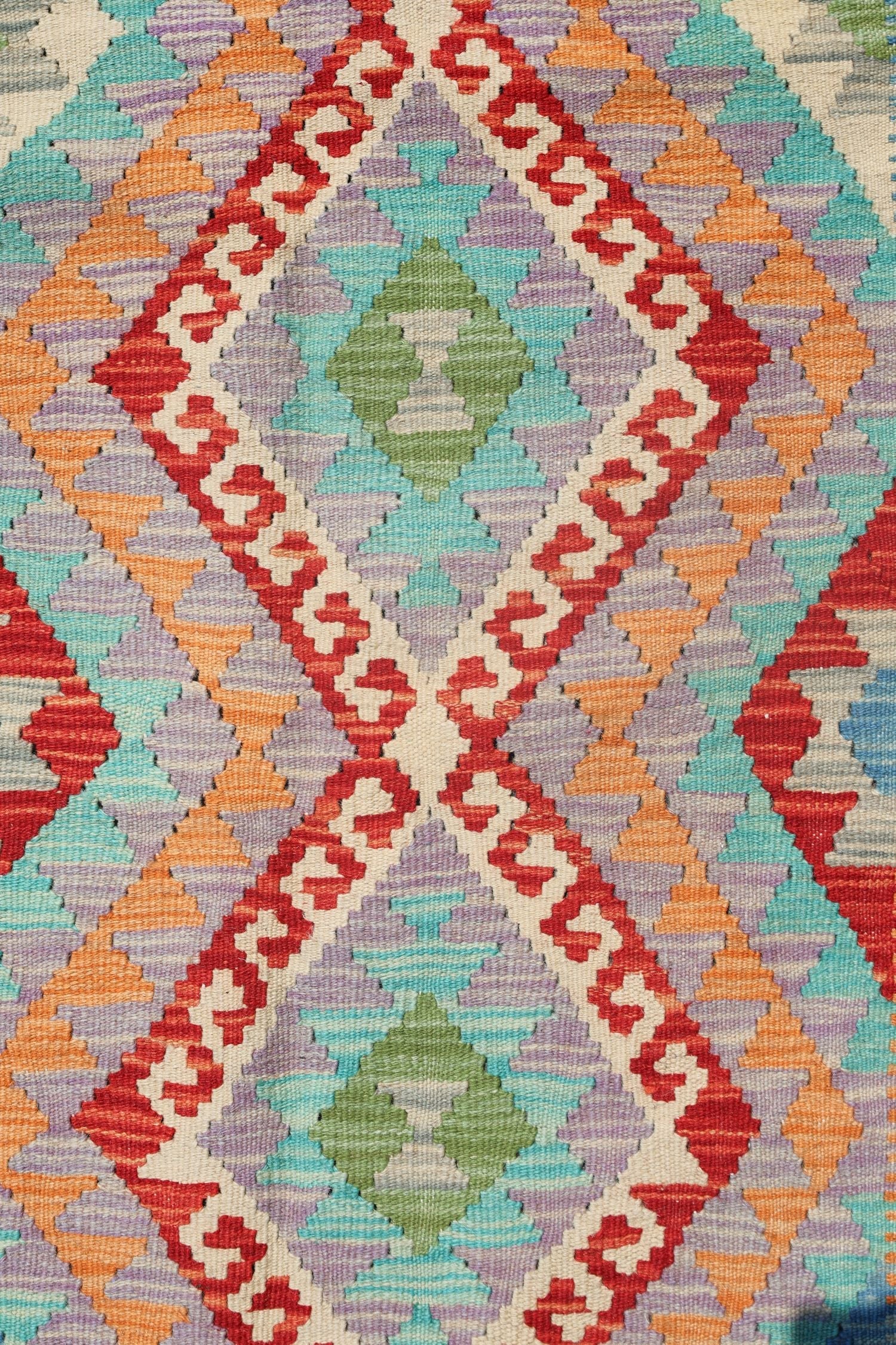 Uzbek Kilim Handwoven Tribal Rug, J72885