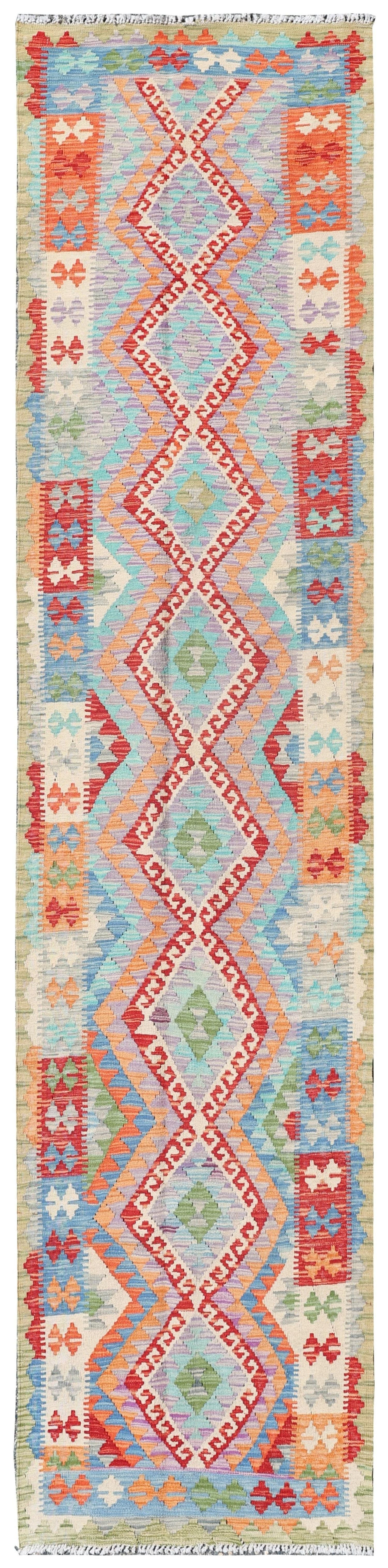 Uzbek Kilim Handwoven Tribal Rug